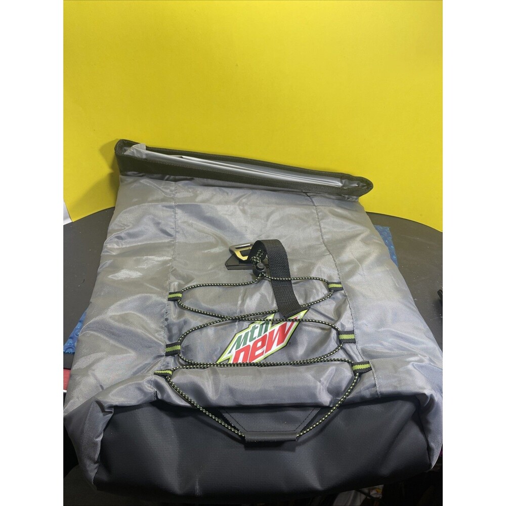 Mountain Dew Soft Sided Cooler Backpack Roll Up Top Rewards Promotion Outdoor